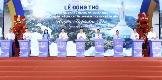 Dự án cáp treo Am Tiên bắt đầu thi công