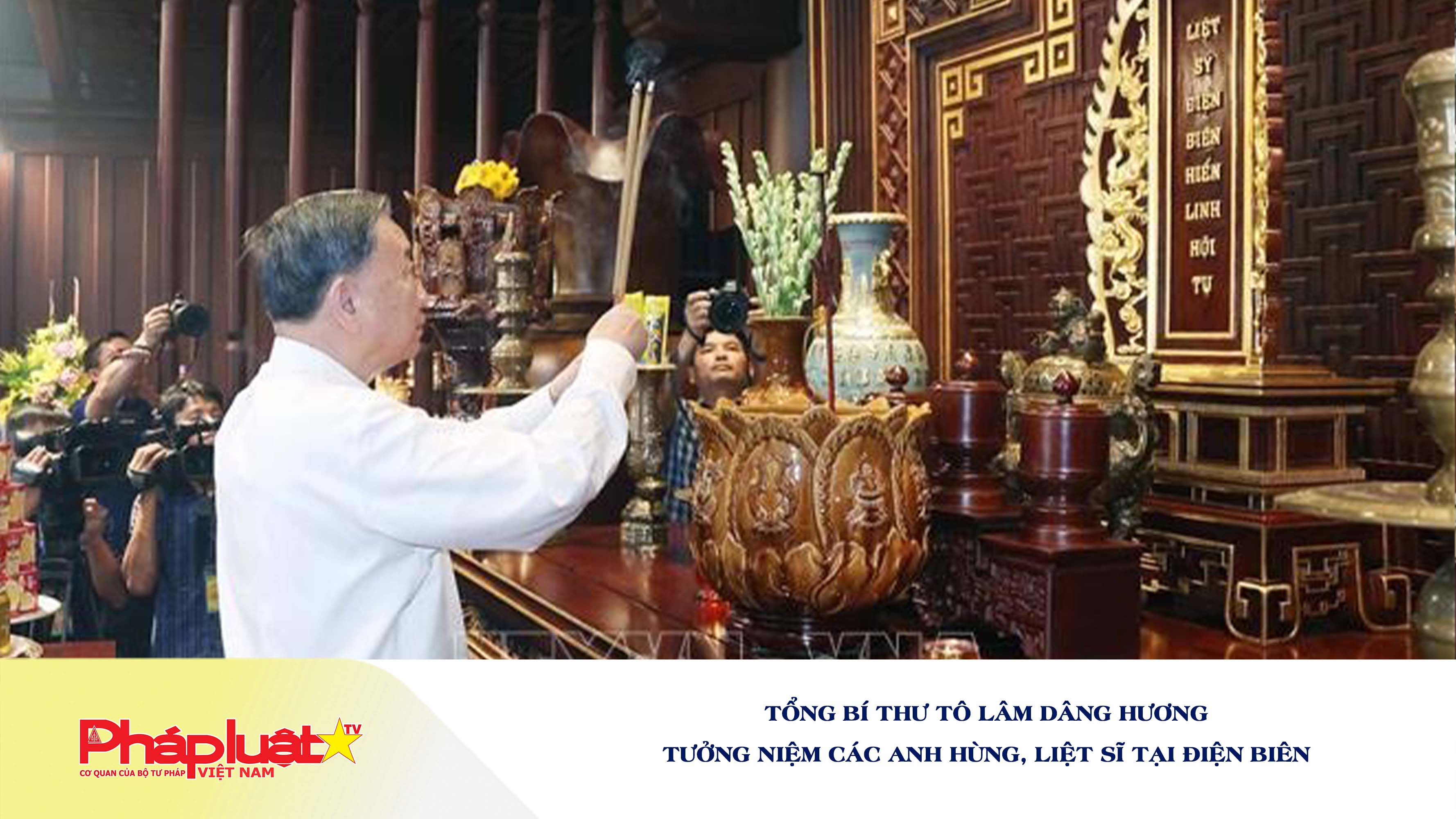 Tổng Bí thư Tô Lâm dâng hương tưởng niệm các Anh hùng, Liệt sĩ tại Điện Biên

