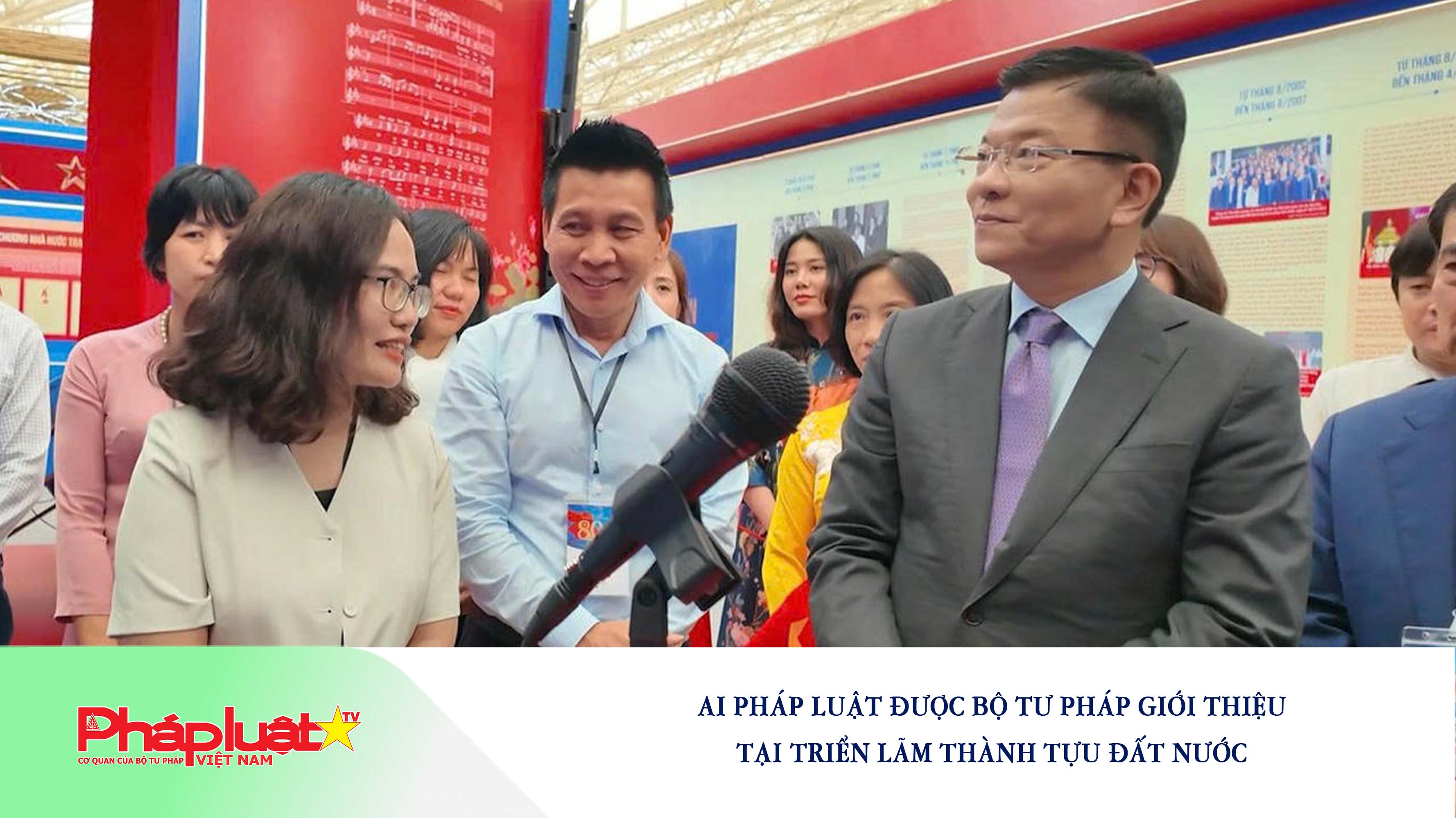 AI pháp luật được Bộ Tư pháp giới thiệu tại triển lãm Thành tựu đất nước

