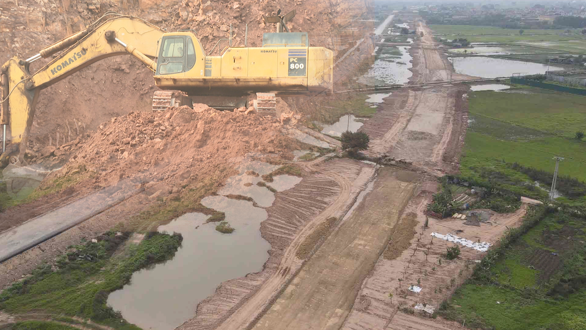 Bắc Ninh: Giải quyết nguồn vật liệu đất đắp phục vụ thi công dự án đường Vành đai 4 - Vùng Thủ đô Hà Nội