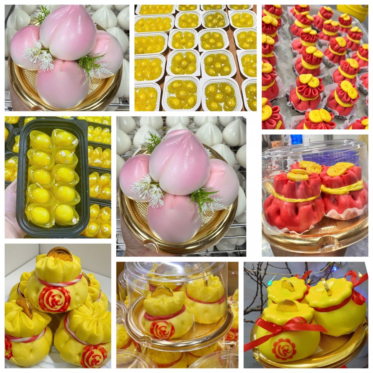 Bánh hũ vàng, bánh bao túi tiền “cháy hàng” ngày vía Thần Tài